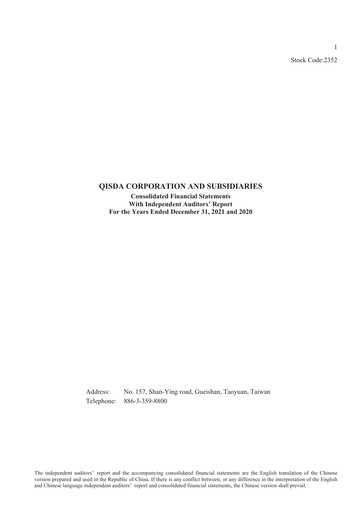 Thumbnail Qisda Corporation Financial Statement 2021