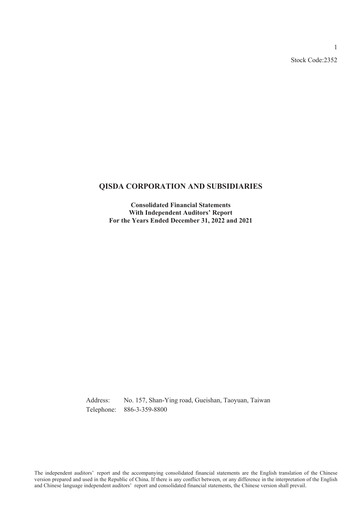 Thumbnail Qisda Corporation Financial Statement 2022