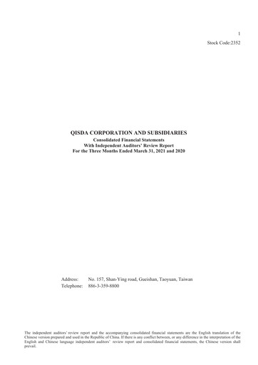Thumbnail Qisda Corporation Quarterly Report 2021-q1