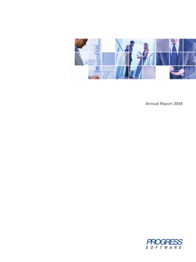 Thumbnail Progress Software
 Annual Report 2004