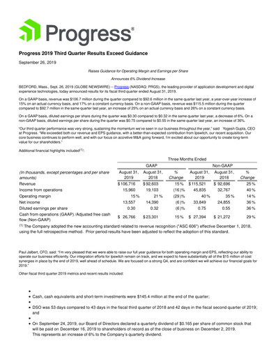 Thumbnail Progress Software
 Quarterly Report 2019-q3