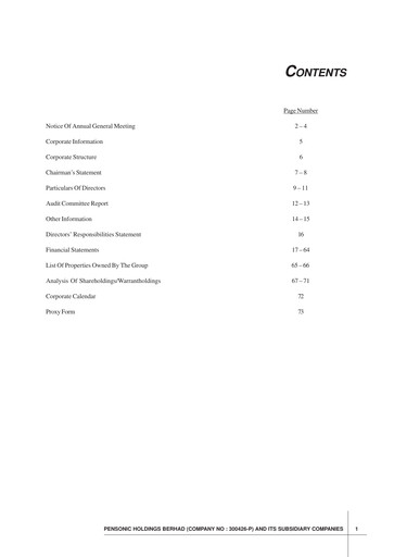 Thumbnail Pensonic Holdings Berhad Annual Report 2001