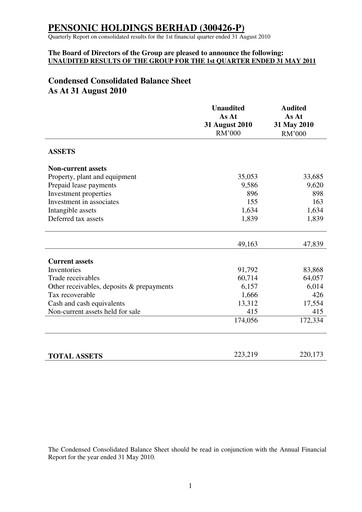 Thumbnail Pensonic Holdings Berhad Quarterly Report 2011-q1