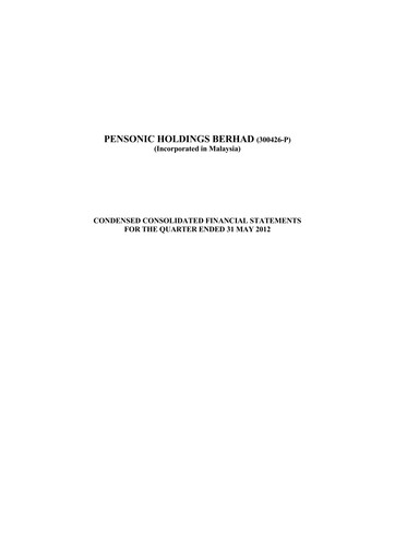 Thumbnail Pensonic Holdings Berhad Quarterly Report 2012-q4