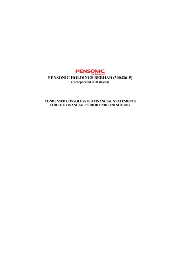 Thumbnail Pensonic Holdings Berhad Quarterly Report 2020-q2
