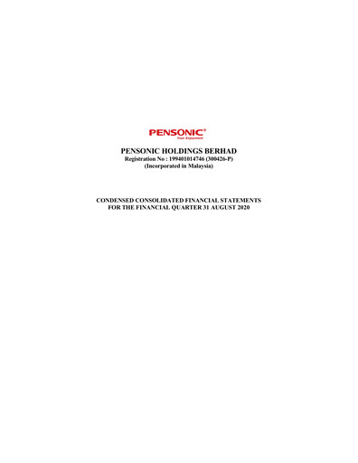 Thumbnail Pensonic Holdings Berhad Quarterly Report 2021-q1
