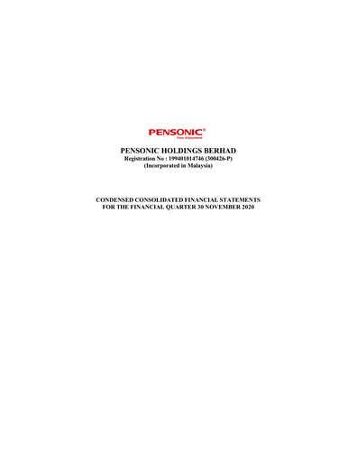 Thumbnail Pensonic Holdings Berhad Quarterly Report 2021-q2