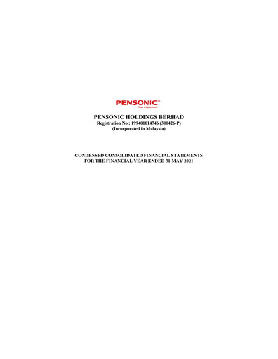 Thumbnail Pensonic Holdings Berhad Quarterly Report 2021-q4