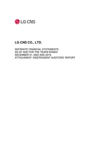 Thumbnail LG CNS Financial Statement 2020