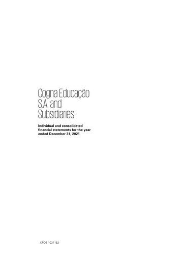 Thumbnail Cogna Educação Financial Statement 2021