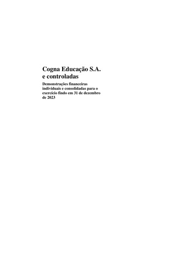 Thumbnail Cogna Educação Financial Statement 2023