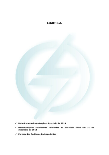 Thumbnail Light S.A. Financial Statement 2013