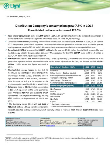 Thumbnail Light S.A. Quarterly Report 2014-q1
