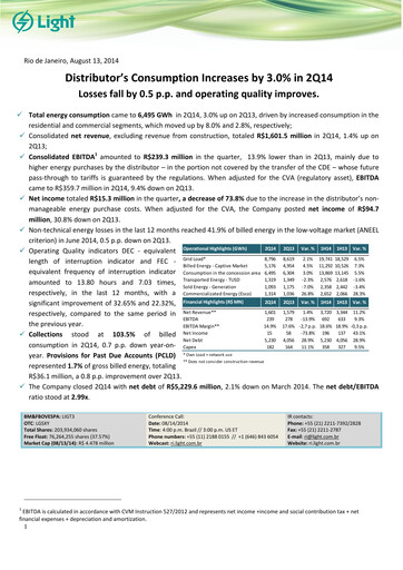 Thumbnail Light S.A. Quarterly Report 2014-q2