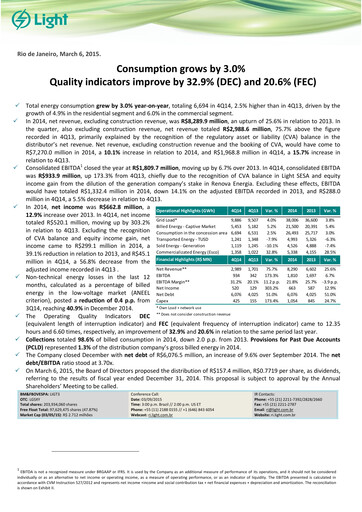 Thumbnail Light S.A. Quarterly Report 2014-q4