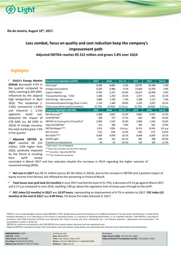 Thumbnail Light S.A. Quarterly Report 2017-q2