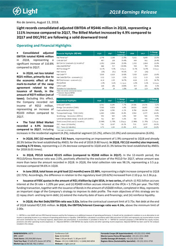Thumbnail Light S.A. Quarterly Report 2018-q2