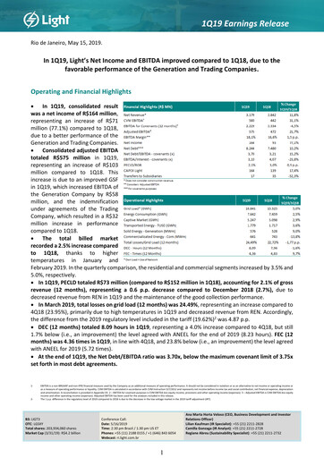 Thumbnail Light S.A. Quarterly Report 2019-q1