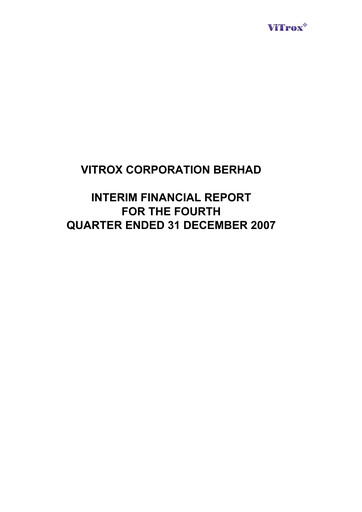 Vorschaubild ViTrox Corporation Quartalsbericht 2007-q4