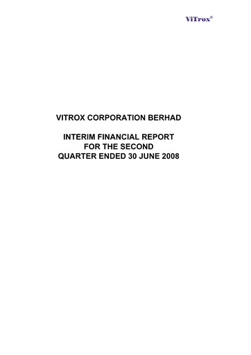Vorschaubild ViTrox Corporation Quartalsbericht 2008-q2