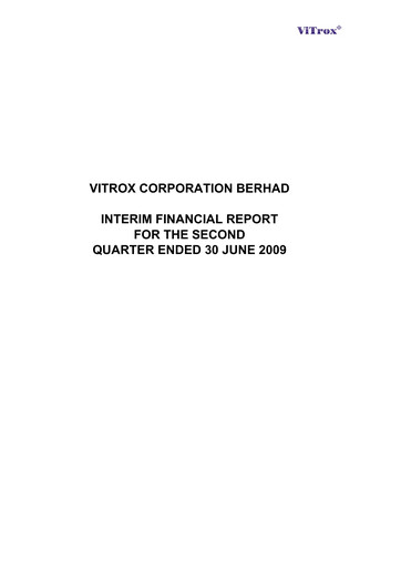 Vorschaubild ViTrox Corporation Quartalsbericht 2009-q2