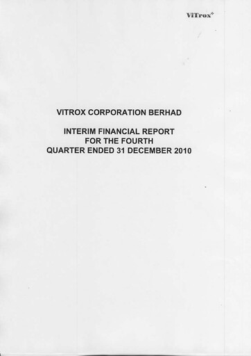 Vorschaubild ViTrox Corporation Quartalsbericht 2010-q4