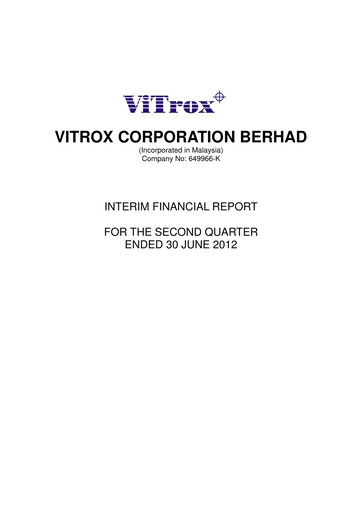 Vorschaubild ViTrox Corporation Quartalsbericht 2012-q2