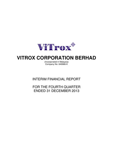 Vorschaubild ViTrox Corporation Quartalsbericht 2013-q4