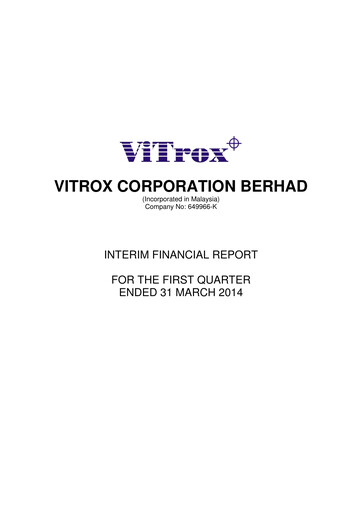 Vorschaubild ViTrox Corporation Quartalsbericht 2014-q1