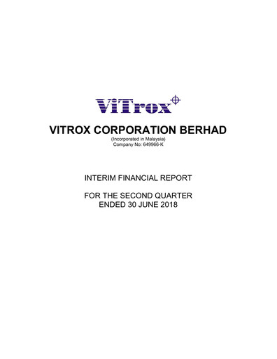 Vorschaubild ViTrox Corporation Quartalsbericht 2018-q2