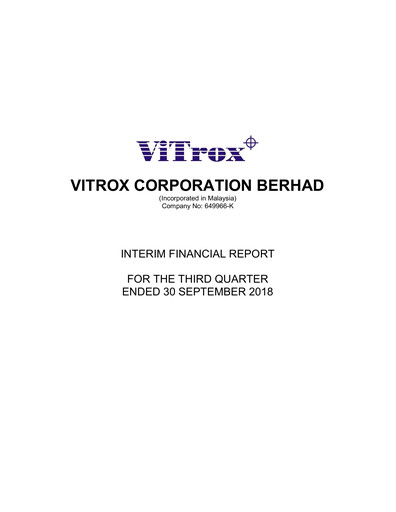 Vorschaubild ViTrox Corporation Quartalsbericht 2018-q3