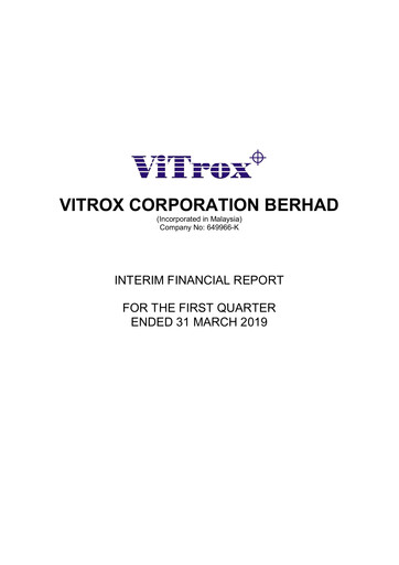 Vorschaubild ViTrox Corporation Quartalsbericht 2019-q1