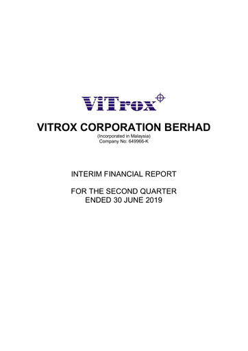 Vorschaubild ViTrox Corporation Quartalsbericht 2019-q2