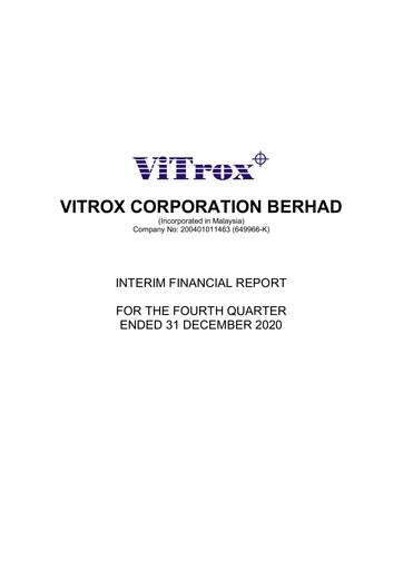 Vorschaubild ViTrox Corporation Quartalsbericht 2020-q4