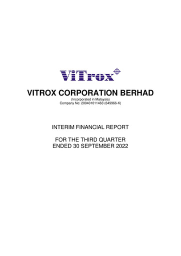 Vorschaubild ViTrox Corporation Quartalsbericht 2022-q3