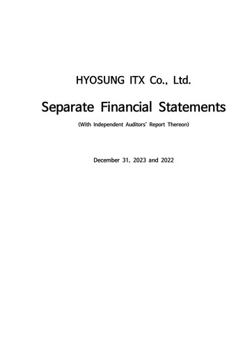 Thumbnail Hyosung ITX Financial Statement 2023