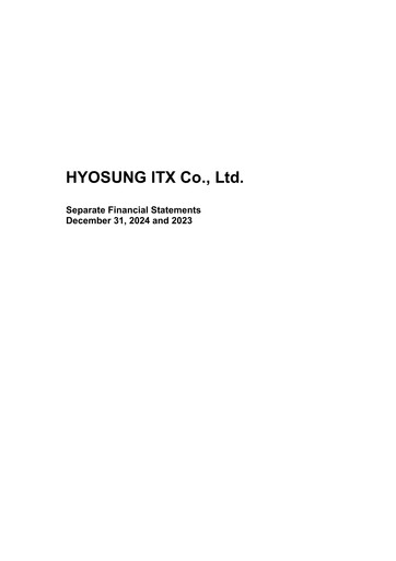 Thumbnail Hyosung ITX Financial Statement 2024