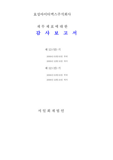 Thumbnail Hyosung ITX Financial Statement 2009