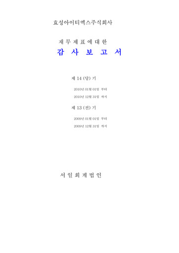 Thumbnail Hyosung ITX Financial Statement 2010