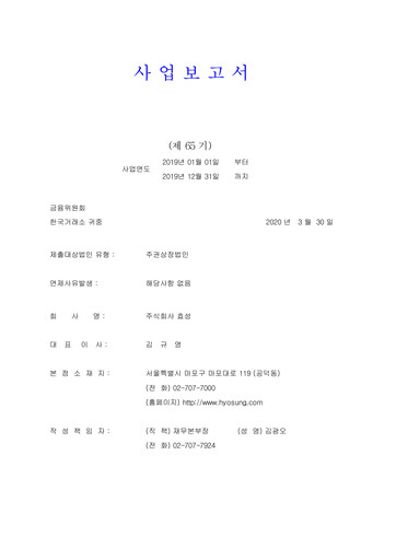 Thumbnail Hyosung Corporation Annual Report 2019