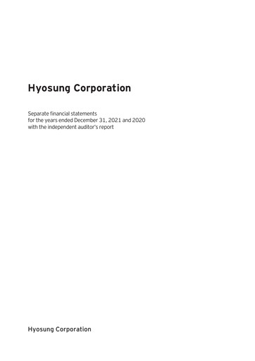 Thumbnail Hyosung Corporation Financial Statement 2021