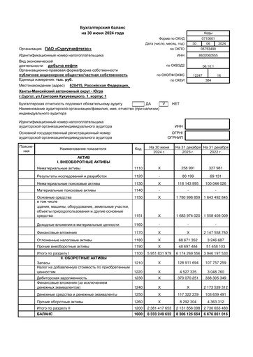Vorschaubild Surgutneftegas Finanzmitteilung 2024-h1