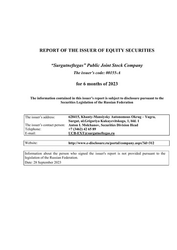 Thumbnail Surgutneftegas Half-year Report 2023