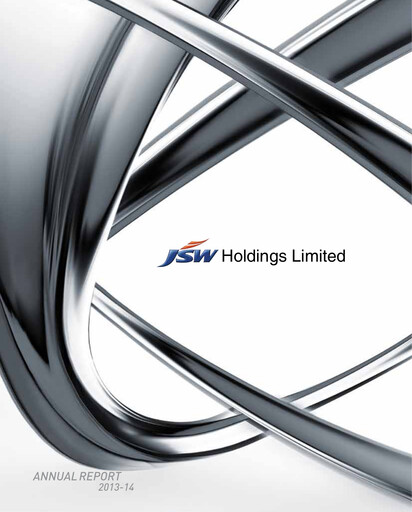 Thumbnail JSW Holdings Annual Report 2013-2014