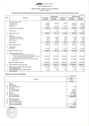 Thumbnail JSW Holdings Quarterly Report 2018-q2
