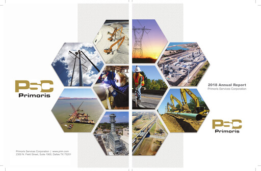 Thumbnail Primoris Services Corporation
 Annual Report 2018