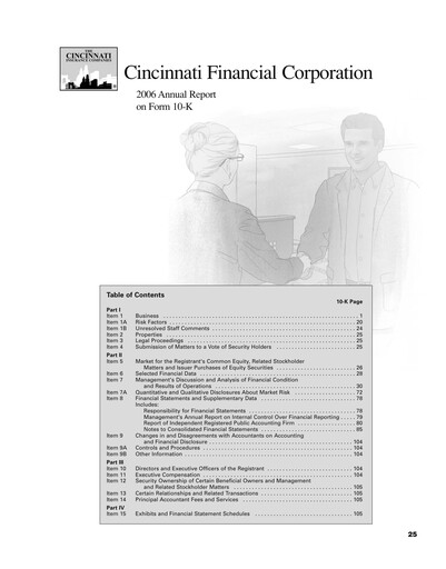 Thumbnail Cincinnati Financial
 Annual Report 2006