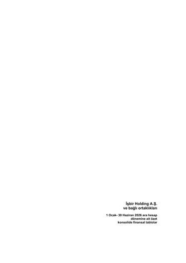 Thumbnail İşbir Holding Half-year Report 2026-h1