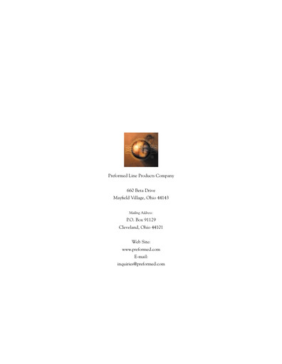 Thumbnail Preformed Line Products Annual Report 2000