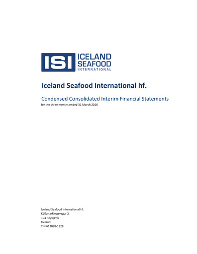 Thumbnail Iceland Seafood International Financial Statement 2026-q1
